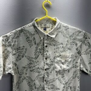 Tommy Bahama 100% Silk Tropical Leaf Print Short Sleeve Shirt XL